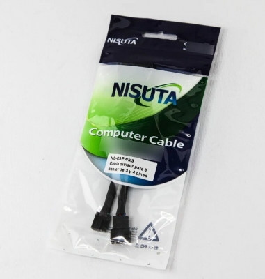 Cable Divisor Pwm Nisuta Para 3 Cooler De 3/4 Pines Ns-capwm2