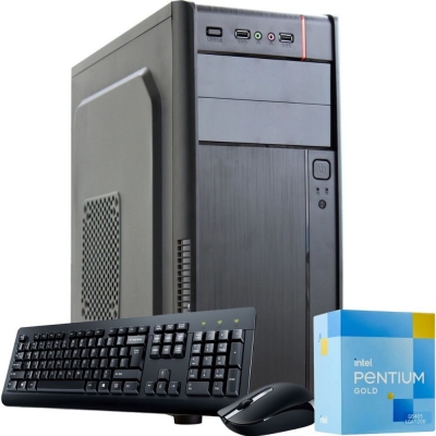 Pc Office Intel Pentiumgold G6405  | 8gb Ram | Ssd 240gb | Gabinete En Kit + 500w